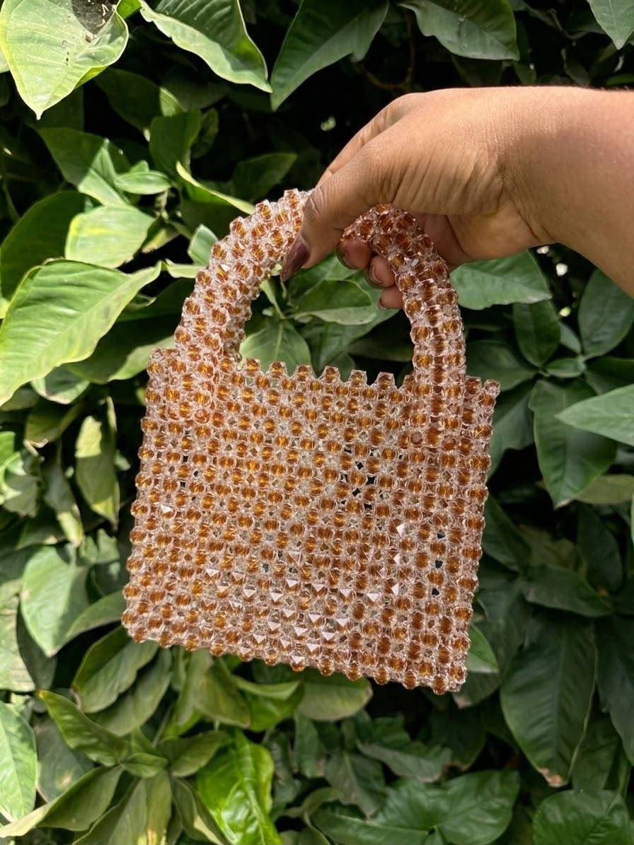 Handcrafted beaded clutch